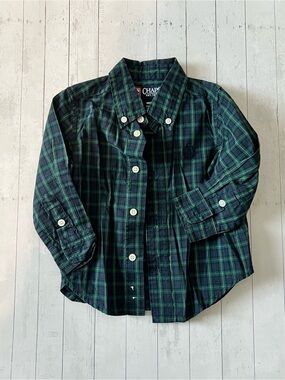 Chaps Baby Boy Green Plaid Top